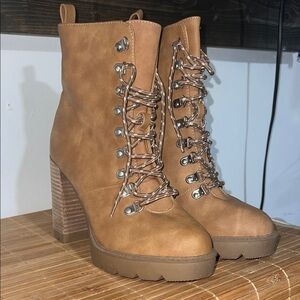 Dolce Vita Brown Lace-Up Boots